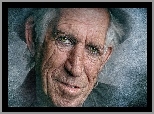 Gitarzysta, Mężczyzna, Paintography, Portret, Keith Richards, The Rolling Stones