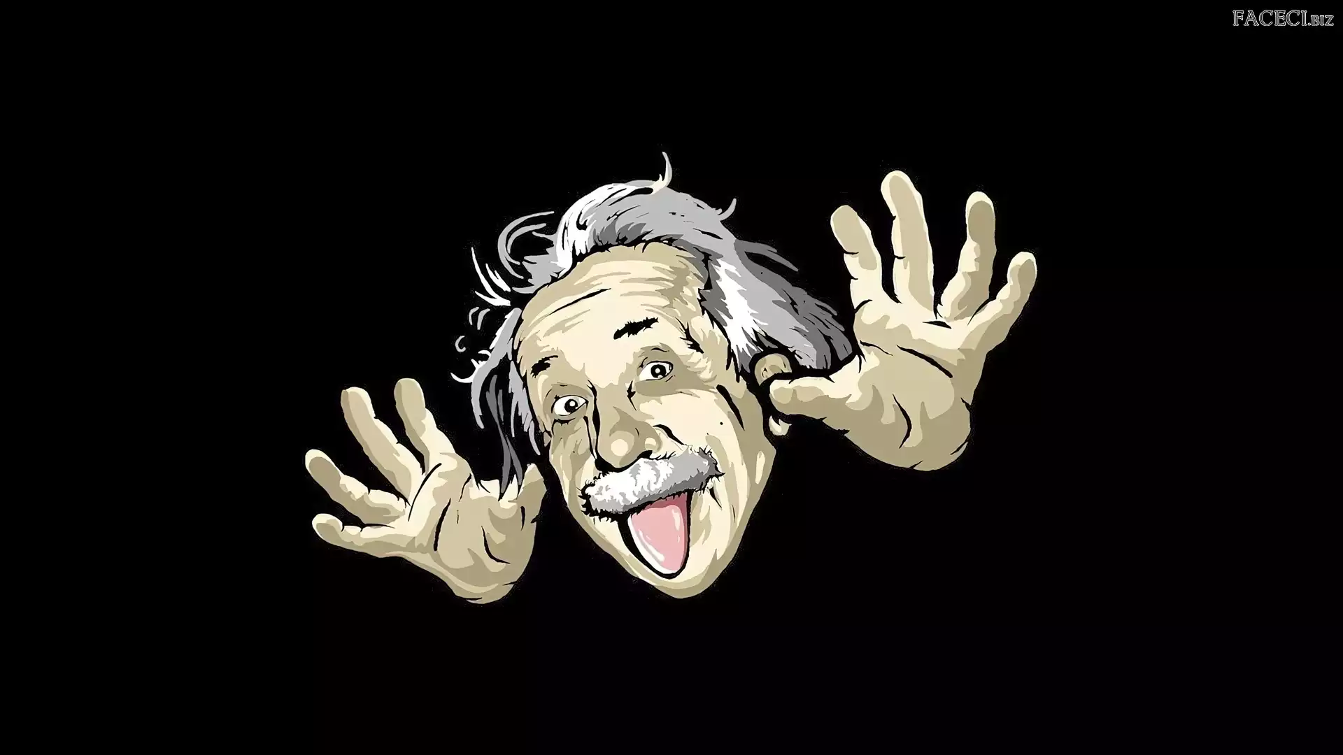 Rysunek, Albert Einstein, Twarz