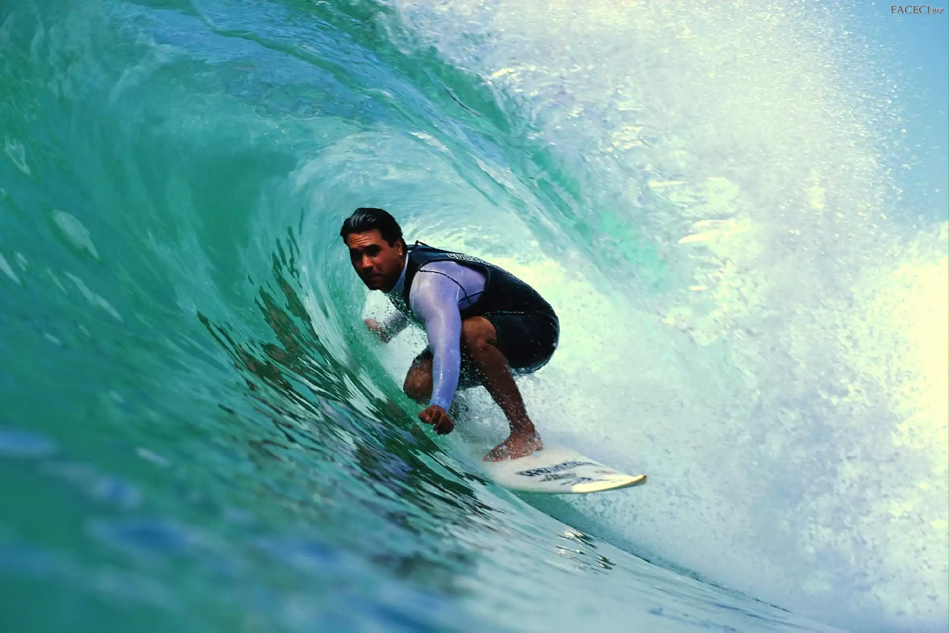 Deska, Surfer, Fala