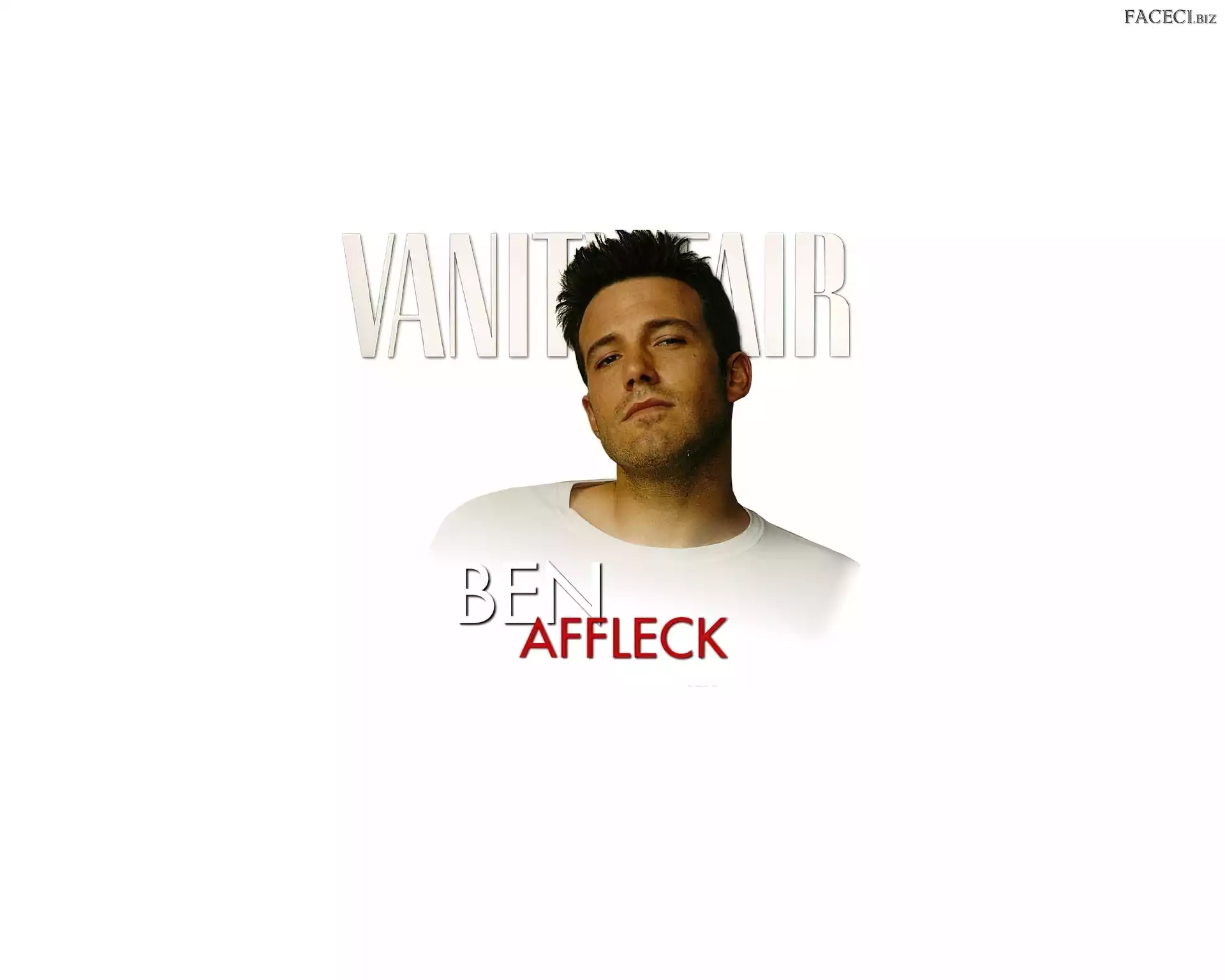 t-shirt, Ben Affleck, biały